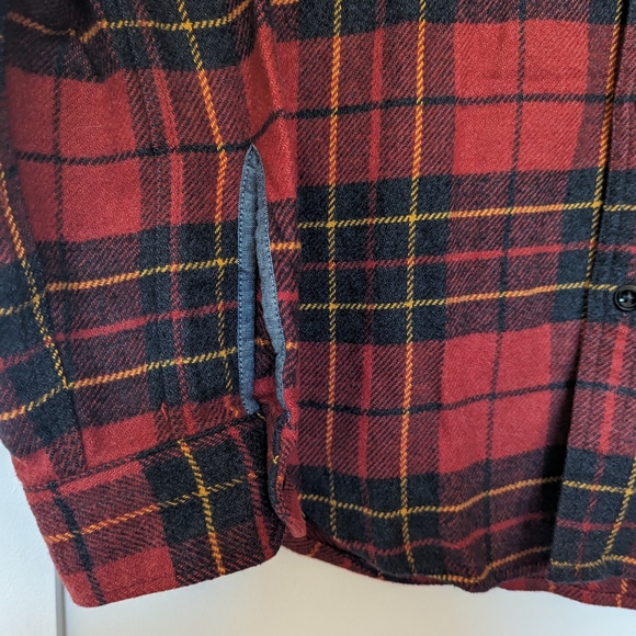 W&B J.Crew Flannel shirt (red, black, yellow) - Picture 4 of 5